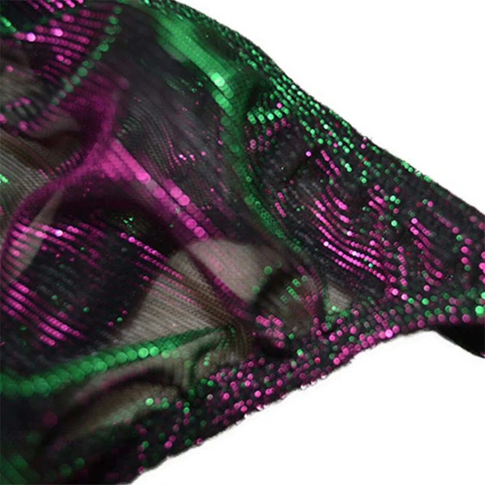 Green-Purple Glistering Low Rise Erotic Underwear All Products - Underwear & Thongs For Men