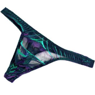 Green-Purple Glistering Low Rise Erotic Underwear All Products - Underwear & Thongs For Men