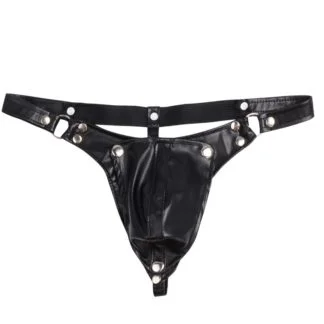 Tom Of Finland Type Leather G-Strings With Hatchway All Products - Underwear & Thongs For Men