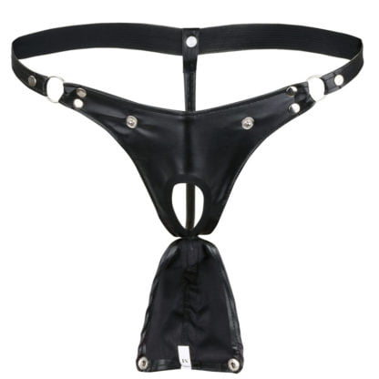 Tom Of Finland Type Leather G-Strings With Hatchway All Products - Underwear & Thongs For Men