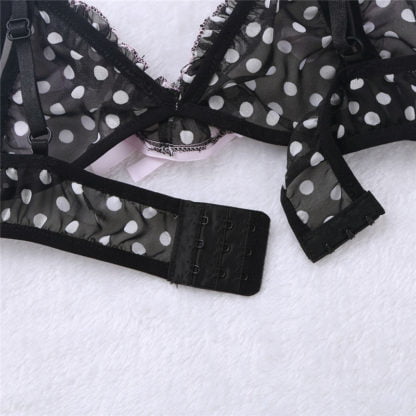 Men Ruffled Polka Dot Bra and Panties All Products - Underwear & Thongs For Men