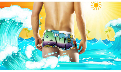 Gay Men Swimming Shorts “Aussie Bum” All Products - Underwear & Thongs For Men