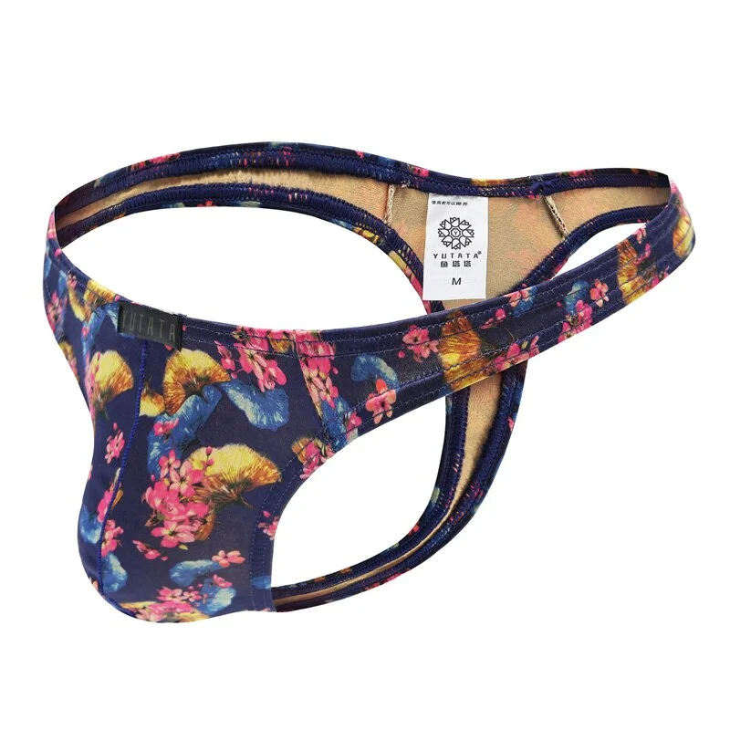 Sexy Men Bikini With Floral Pattern All Products - Underwear & Thongs For Men