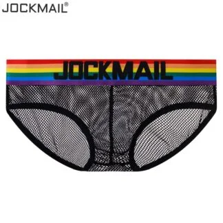 Sexy Breathable Rainbow Band & Fishnet Pants All Products - Underwear & Thongs For Men