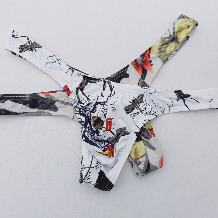 Printed Pattern G-string Underpants For Men - 2 Pieces Set - Rainbow Thongs