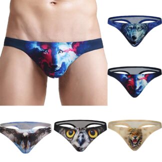 Printed Pattern G-string Underpants For Men – 2 Pieces Set All Products - Underwear & Thongs For Men