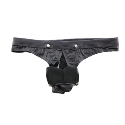 Leather G-string Panties With Penis Pouch All Products - Underwear & Thongs For Men