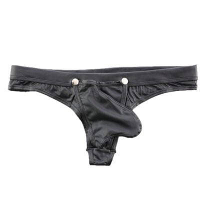 Leather G-string Panties With Penis Pouch All Products - Underwear & Thongs For Men