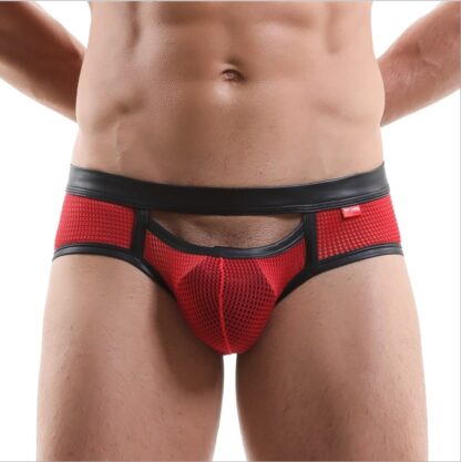 Breathable Leather Jockstraps Mens Thongs All Products - Underwear & Thongs For Men