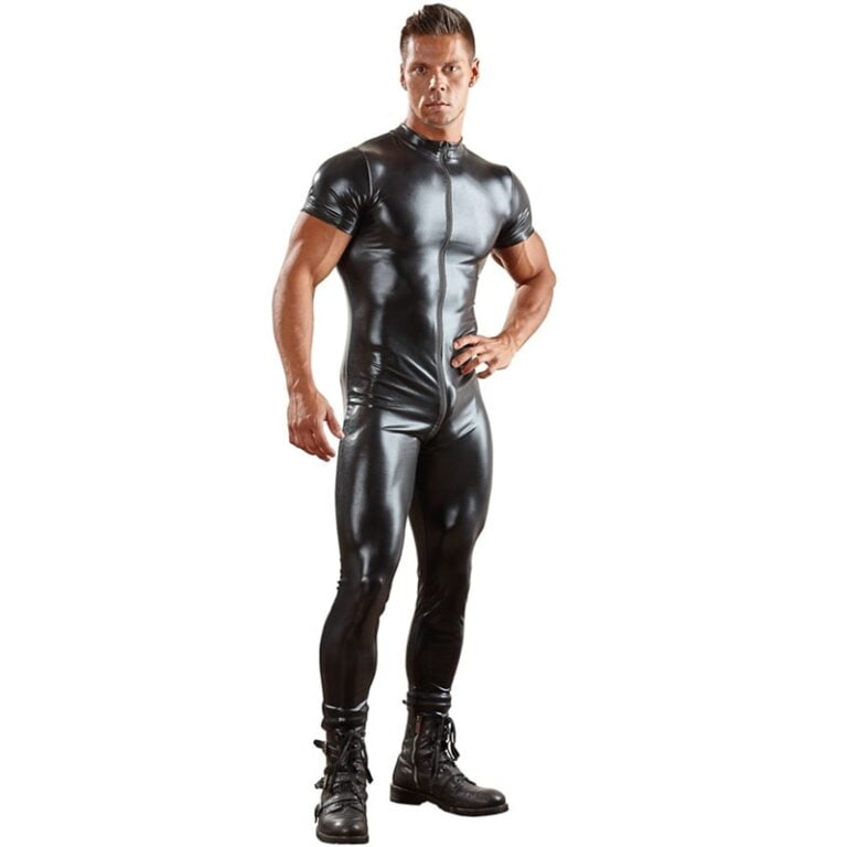 Sexy PU Leather Bodysuit / Costume For Men - Rainbow Thongs