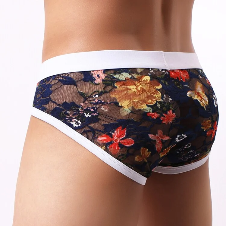 Classic Men’s Lace Underpants With Floral Pattern All Products - Underwear & Thongs For Men