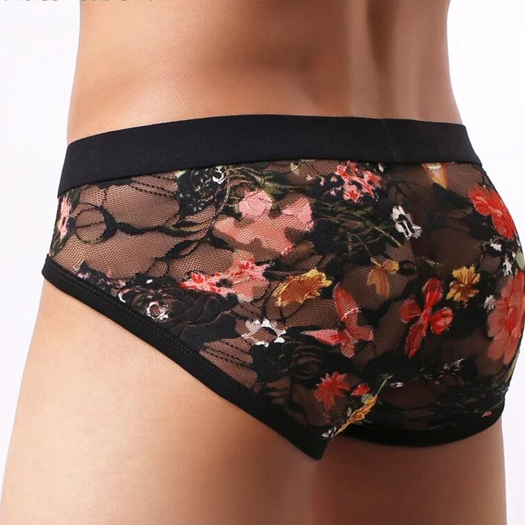 Classic Men’s Lace Underpants With Floral Pattern All Products - Underwear & Thongs For Men