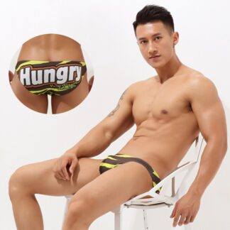Gay Men’s Sexy Breathable Printed Pattern Mid-Rise Strings All Products - Underwear & Thongs For Men