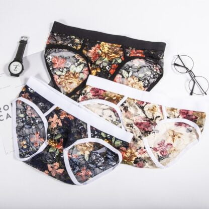 Classic Men’s Lace Underpants With Floral Pattern All Products - Underwear & Thongs For Men