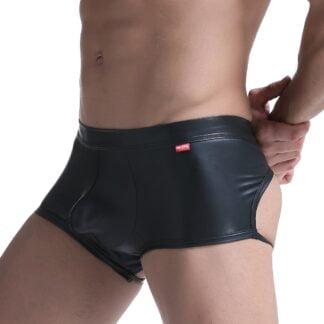 Leather Boxers With Open Butt For Gay Men All Products - Underwear & Thongs For Men