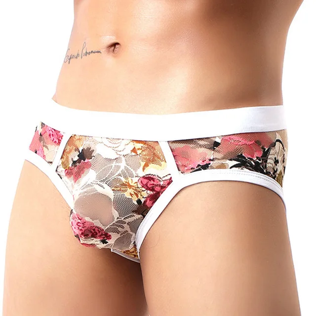 Classic Men’s Lace Underpants With Floral Pattern All Products - Underwear & Thongs For Men