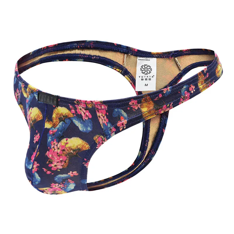 Sexy Men Bikini With Floral Pattern All Products - Underwear & Thongs For Men