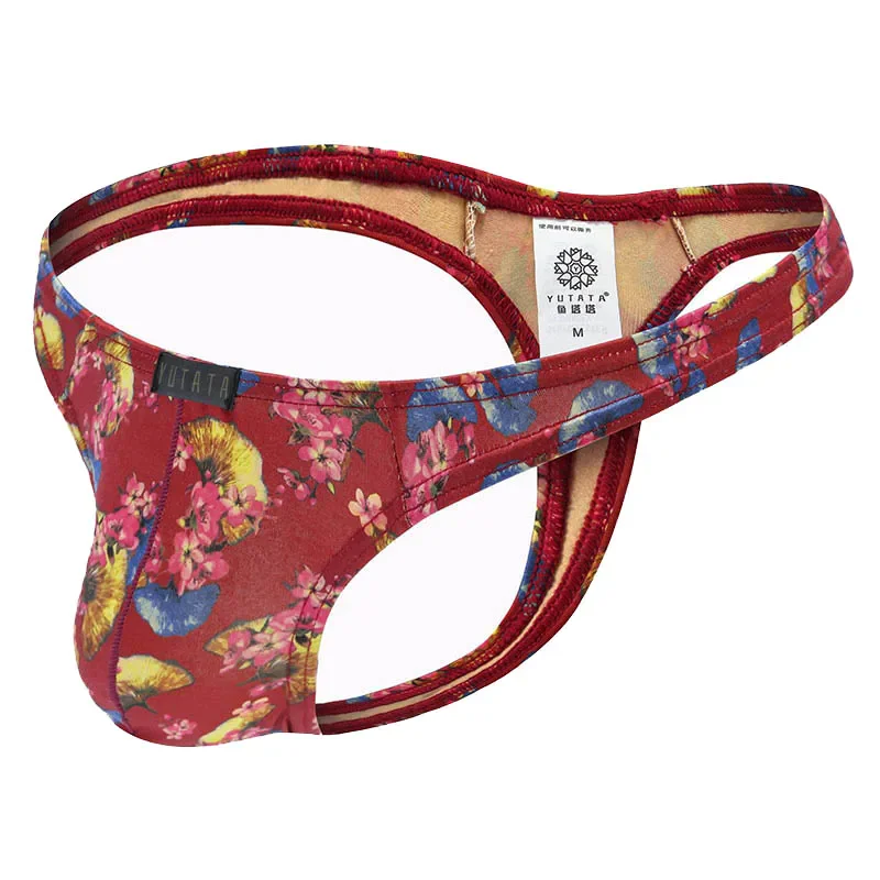 Sexy Men Bikini With Floral Pattern All Products - Underwear & Thongs For Men