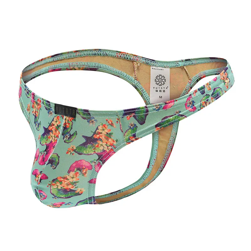 Sexy Men Bikini With Floral Pattern All Products - Underwear & Thongs For Men