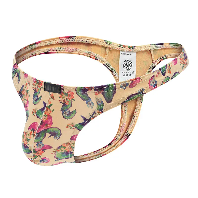 Sexy Men Bikini With Floral Pattern All Products - Underwear & Thongs For Men