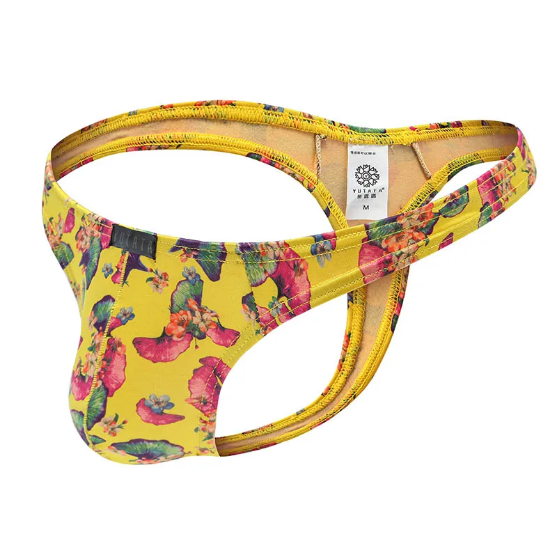 Sexy Men Bikini With Floral Pattern All Products - Underwear & Thongs For Men